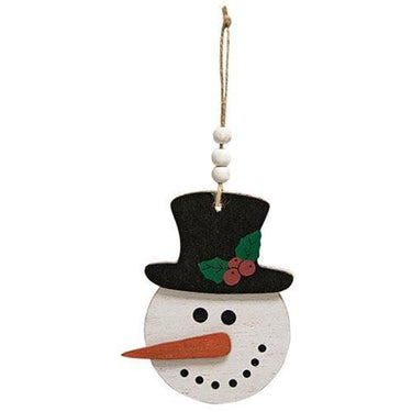 3 Set Happy Beaded Snowhead Ornaments - The Fox Decor